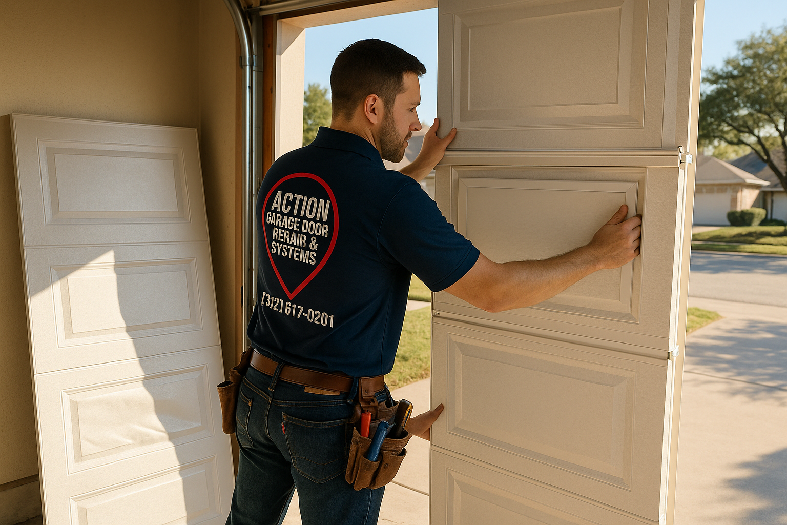 Garage Door Panel Replacement service in Redding