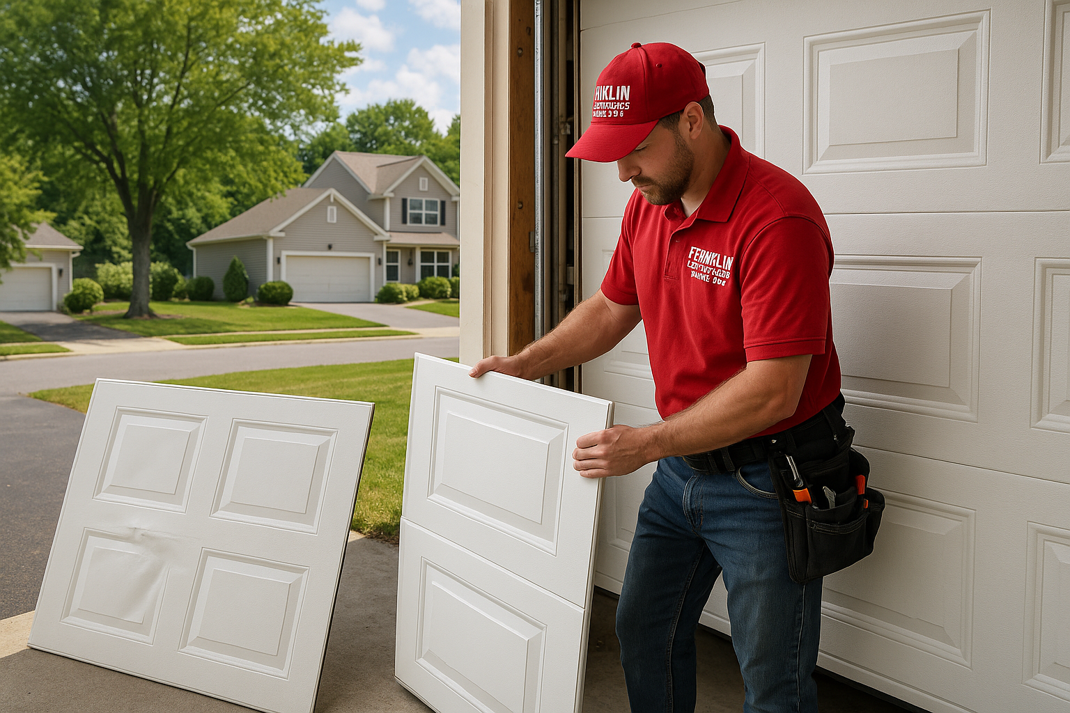 Garage Door Panel Replacement service in Morris Cove