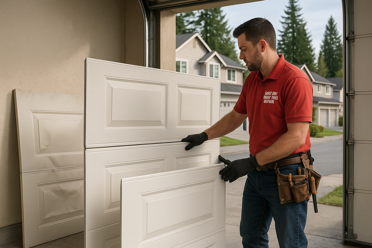 Garage Door Panel Replacement service in Trumbull